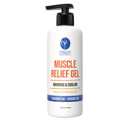 Stirling Professional Muscle Gel 32oz - 16,000mg CBD + 6,000mg CBG (Therapy Size)