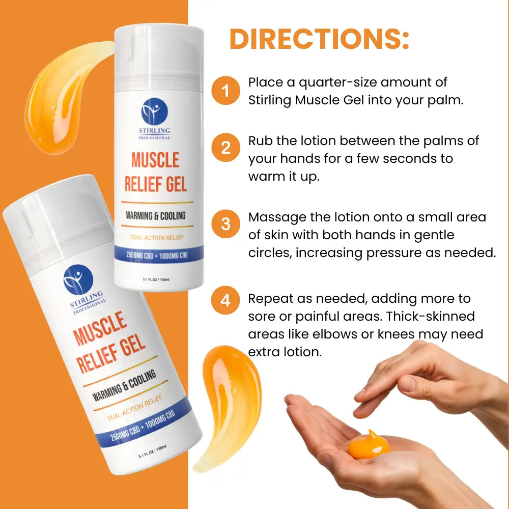 Stirling Professional Muscle Gel 5oz - 2,500mg CBD + 1,000mg CBG