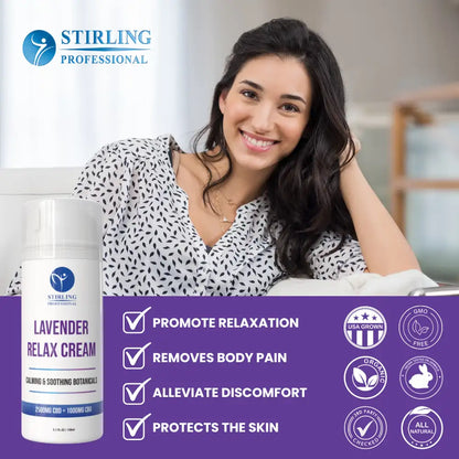 Stirling Professional Lavender Relax Cream 5oz - 2,500mg CBD + 1000mg CBG