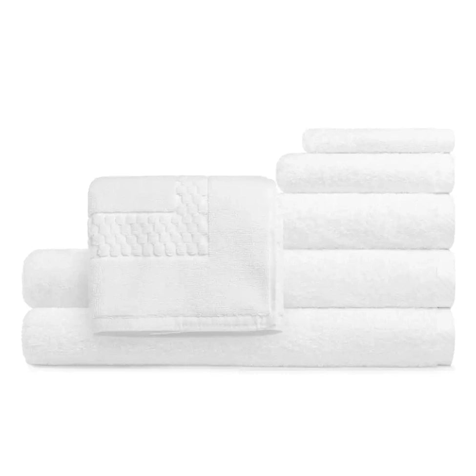 Sunny Lane spa towel collection white stacked