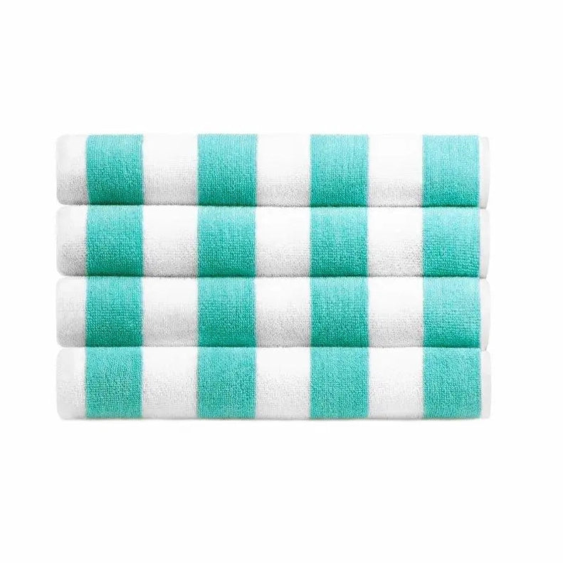 Boca Terry Cabana Stripe Pool Towel 30 x 60 - Turquoise