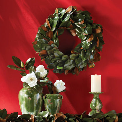 GRAND MAGNOLIA LEAF WREATH 24" - view 2
