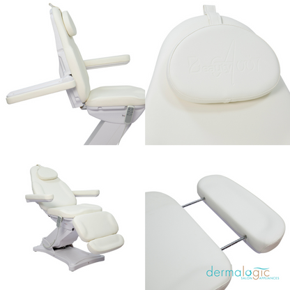 AYC Benton white electric facial and massage bed side profile