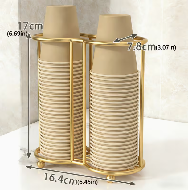 Cup Dispenser with Wire Base - Double