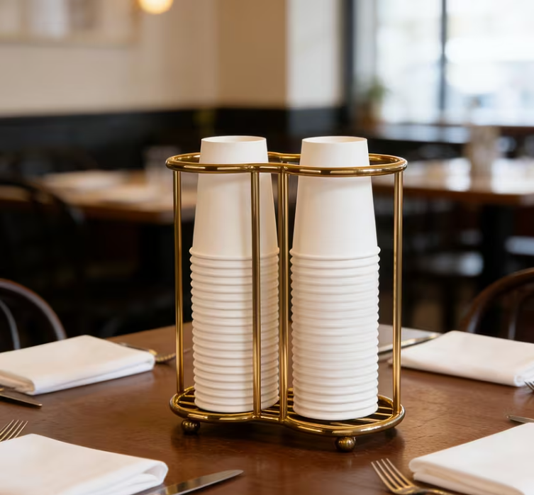Cup Dispenser with Wire Base - Double