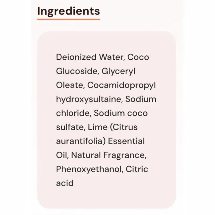Soothing Touch Fresh Citrus Hand Body Soap ingredient list with natural botanicals