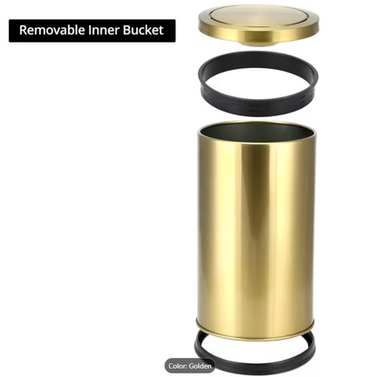 Round Trash Can with Swing Lid - 2.4 Gallon/ 9L