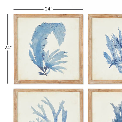 FRAMED CORAL WATERCOLOR PRINTS, SET OF 4 - view 2
