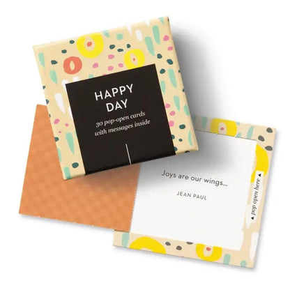 Thoughtfulls - HAPPY DAY Pop-open Affirmation Cards - 30 Count