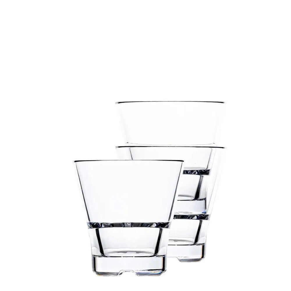 Bold Drinkware Club Stack 9oz Rocks Glass Polycarbonate