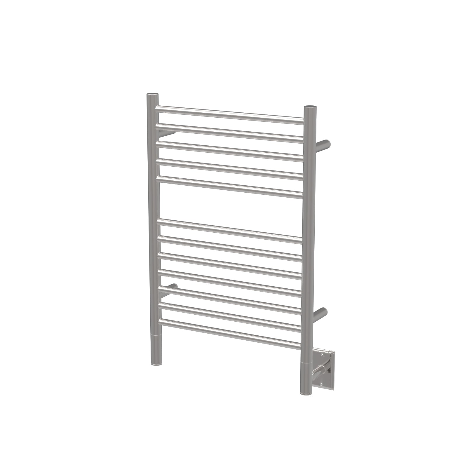 Jeeves Model E Straight heated towel warmer in polished stainless