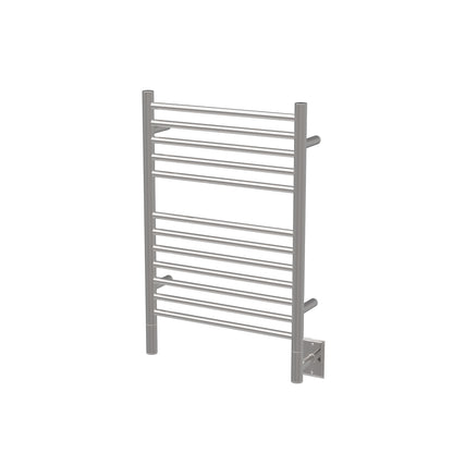 Jeeves Model E Straight heated towel warmer in polished stainless