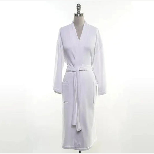 Boca Terry Jersey Fabric Kimono Robe - White