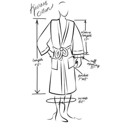 Boca Terry Turkish Velour Kimono Robe - Grey