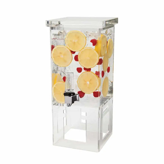 Square 1 Gal. Acrylic Beverage Dispenser- 1 EA 3.78 L