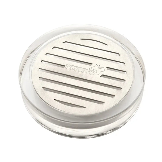 Round Acrylic Drip Tray with Stainless Steel Insert- 1 EA