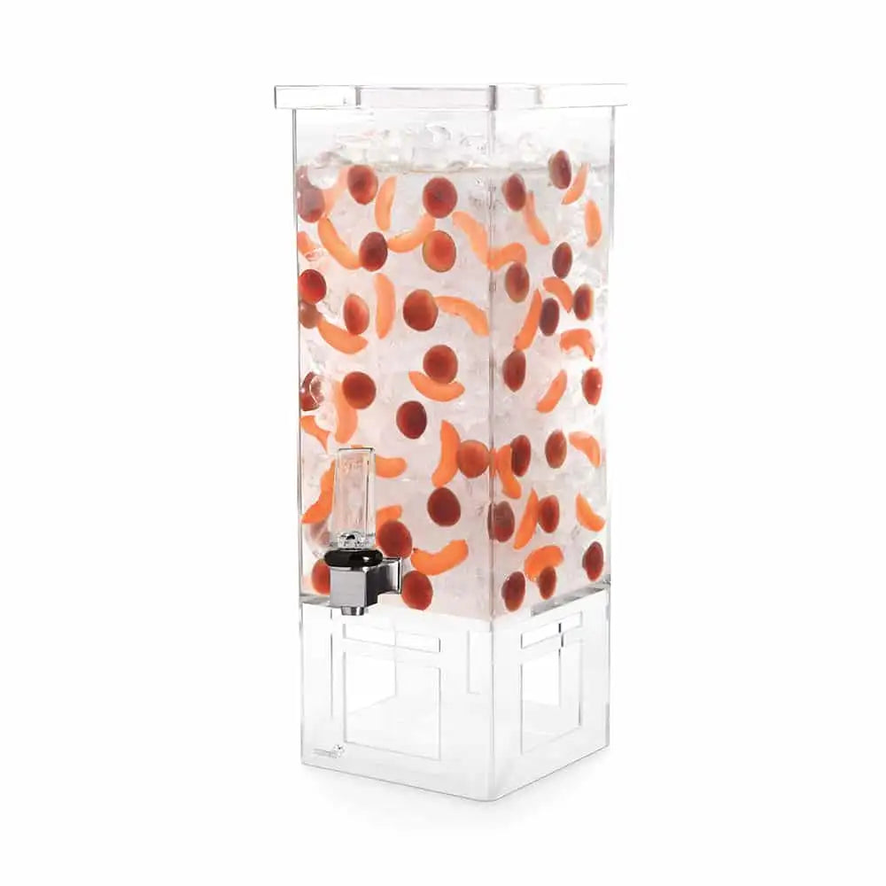 Square 4 Gal. Acrylic Beverage Dispenser- 1 EA 15.14 L