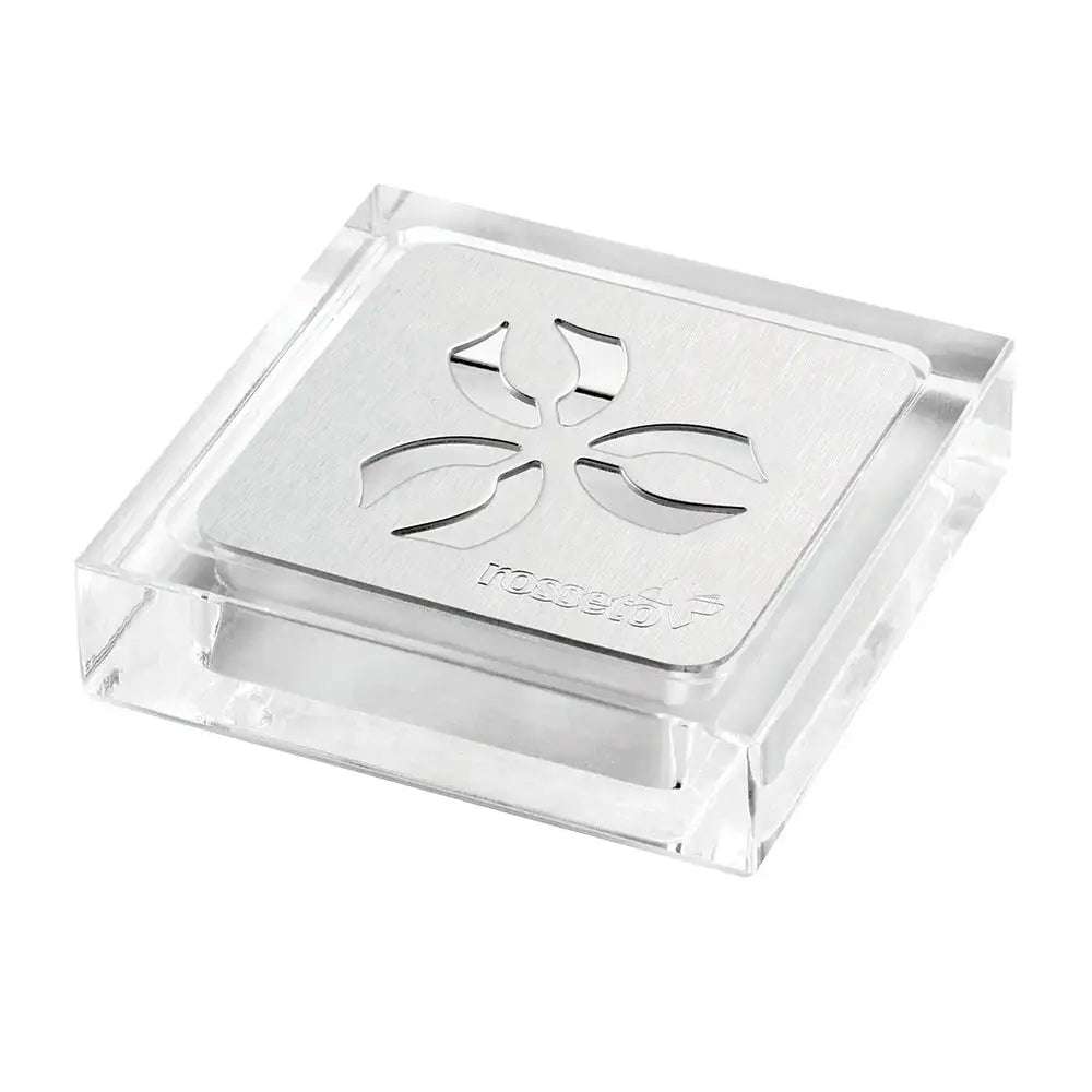 Iris Square Acrylic Drip Tray with Stainless Steel Insert- 1 EA