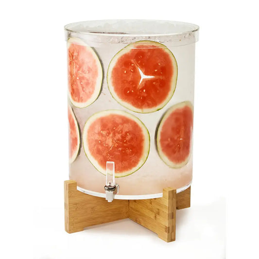 Pool 14 Gal. Beverage Dispenser with Bamboo Base- 1 EA 53 L