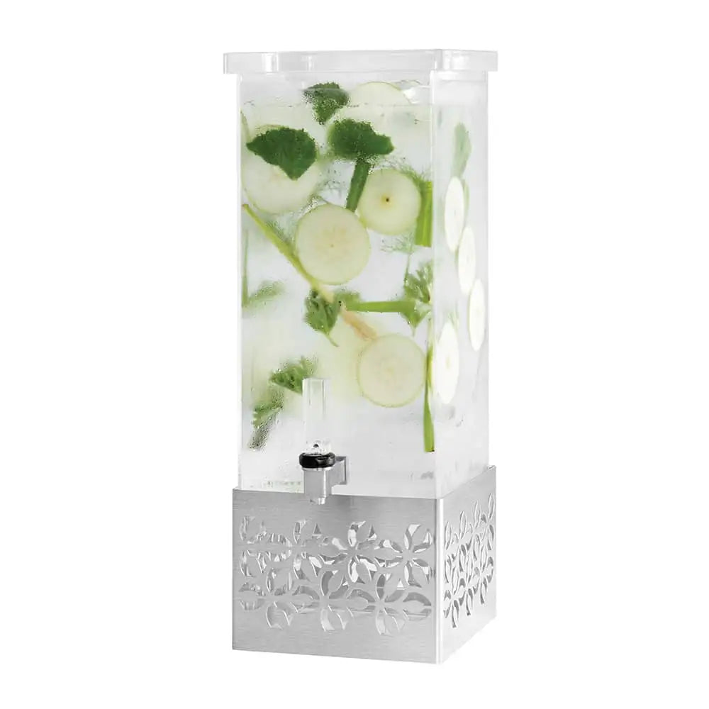 Iris Square 3 Gal. Beverage Dispenser with Stainless Steel Base- 1 EA 11.4 L