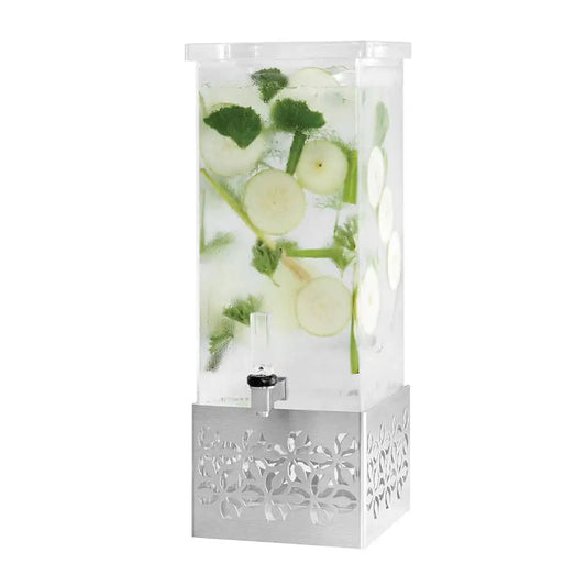 Iris Square 3 Gal. Beverage Dispenser with Stainless Steel Base- 1 EA 11.4 L