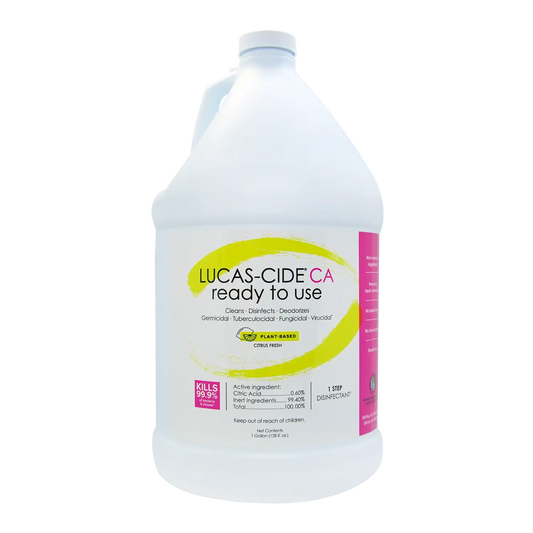 Lucas-Cide ready-to-use plant-based disinfectant gallon front label citrus fresh