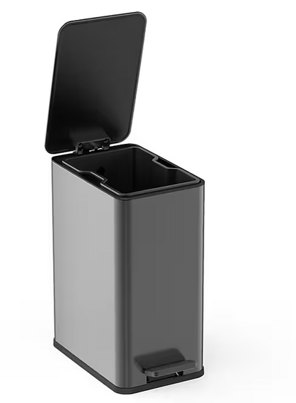 Slim 2.6 Gallon Step Trash Can, Matte Black
