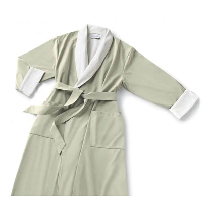 Boca Terry Microfiber Shawl Collar Robe with French Terry Lining - Small - Sage