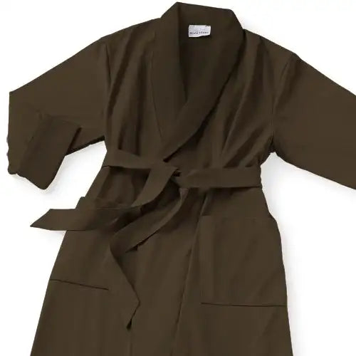 Boca Terry Microfiber Shawl Collar Robe with French Terry Lining - XXL - Chocolate