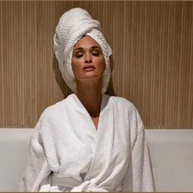 Boca Terry Pineapple Check Shawl Collar Robe