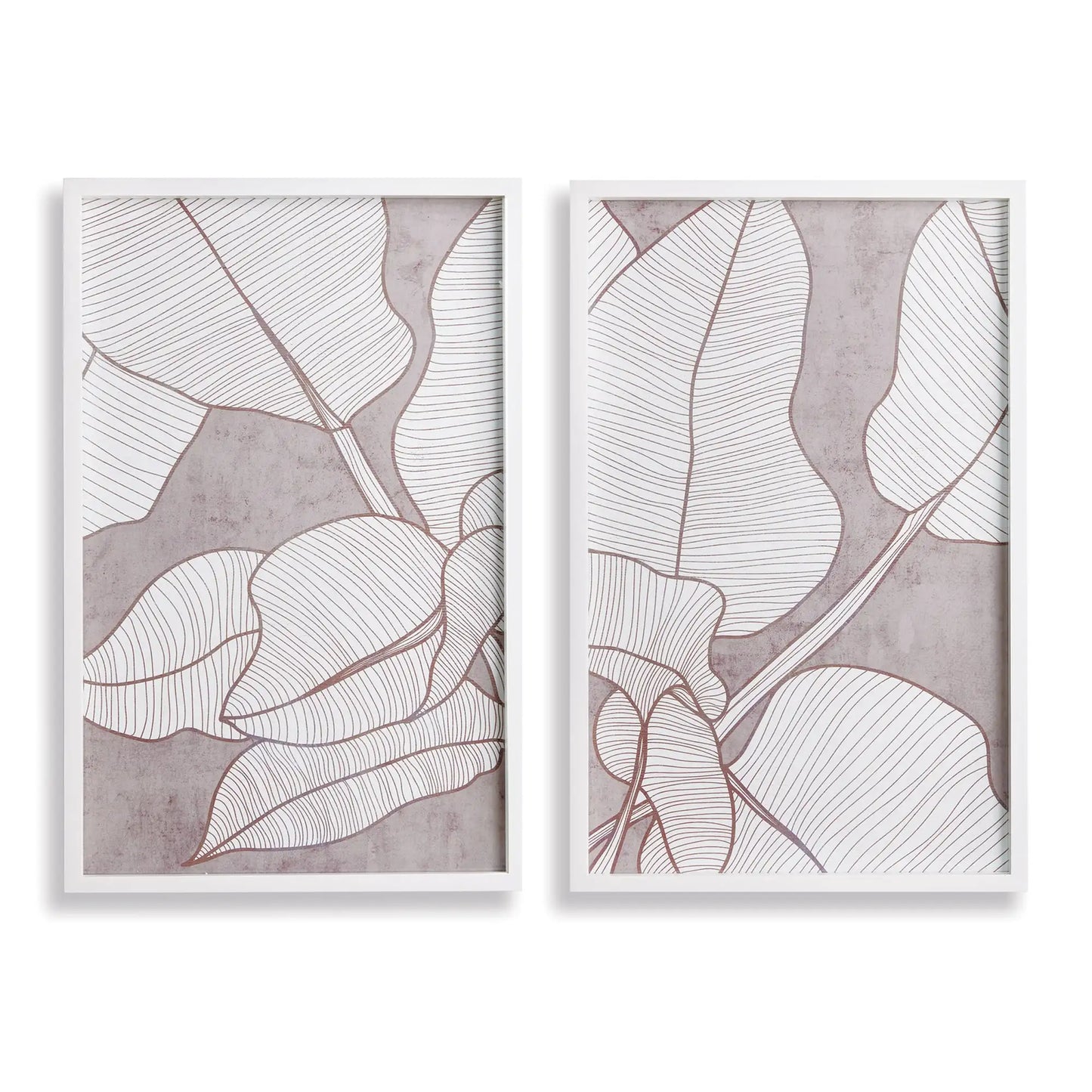 PALM LEAF PRINTS, SET OF 2