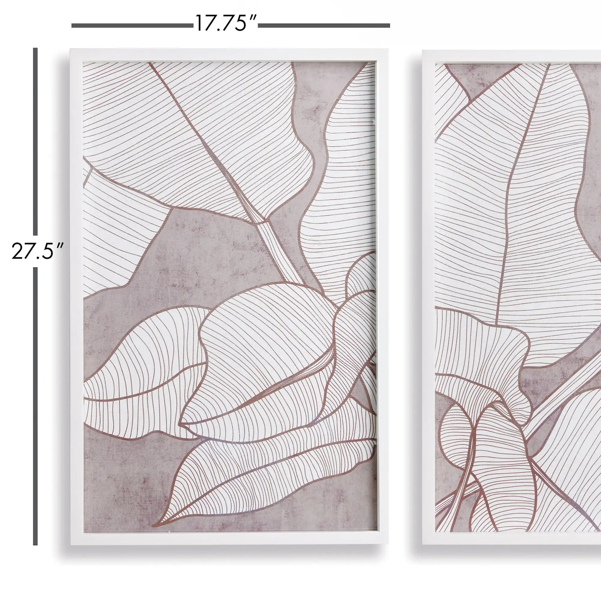 PALM LEAF PRINTS, SET OF 2 - view 2