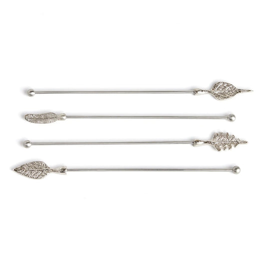 LEAF SWIZZLE STICKS, SET OF 4