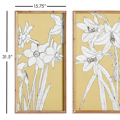 FLOWERING AMARYLLIS PRINTS, SET OF 2 - view 2