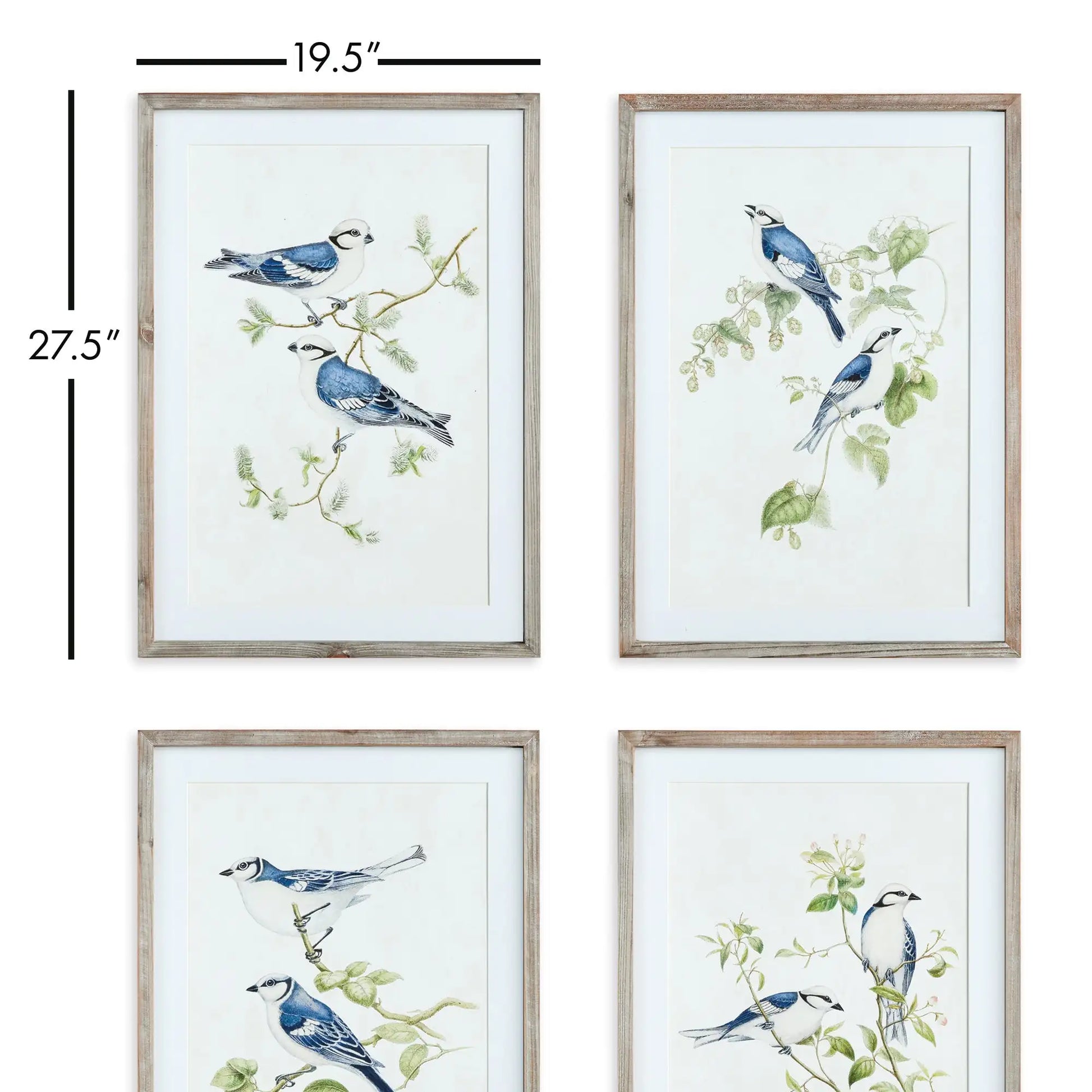 BLUE BIRDS PRINTS, SET OF 4 - view 2