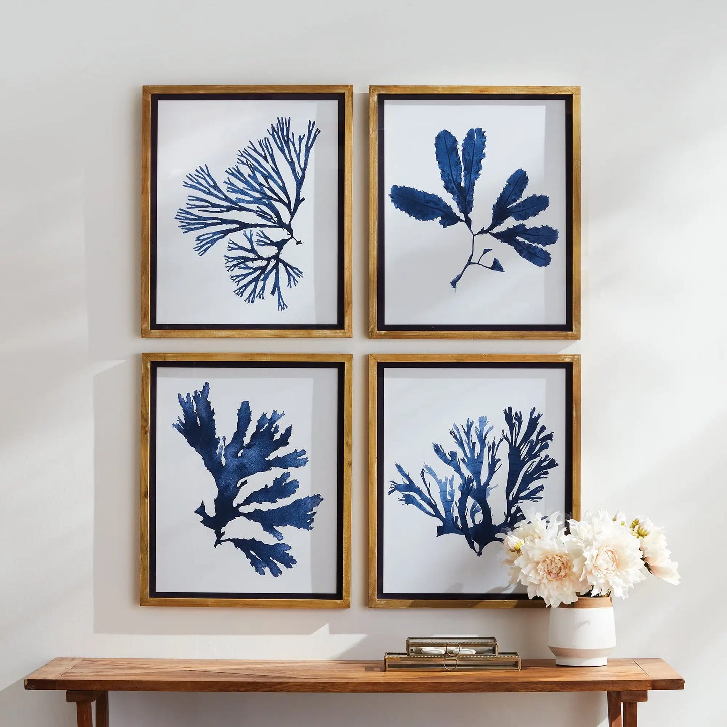 INDIGO SEAWEED PRINTS, SET OF 4 - view 3