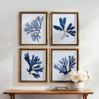 INDIGO SEAWEED PRINTS, SET OF 4 - view 3