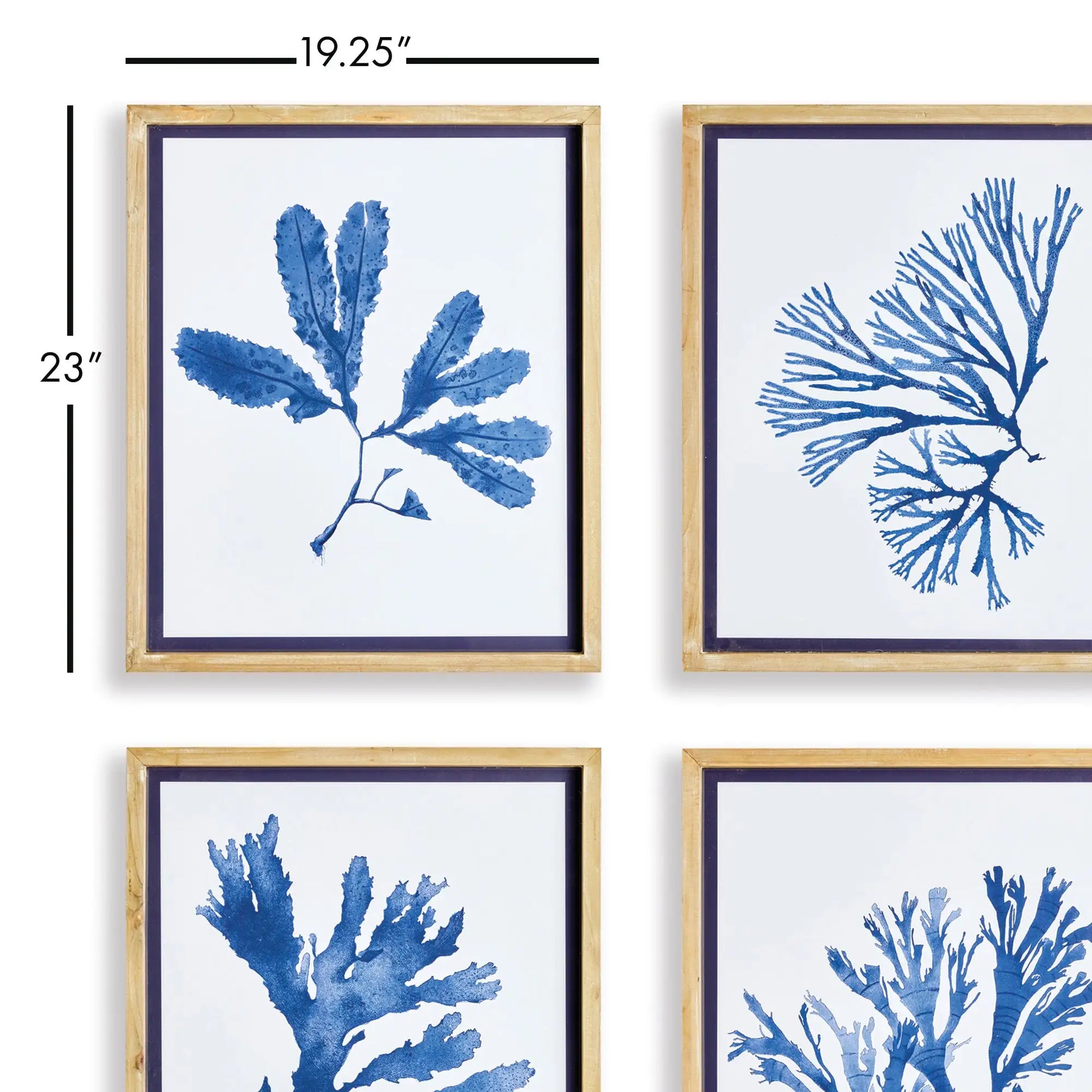 INDIGO SEAWEED PRINTS, SET OF 4 - view 2