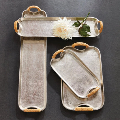 HELENA DECORATIVE LONG TRAYS, SET OF 2 - view 2