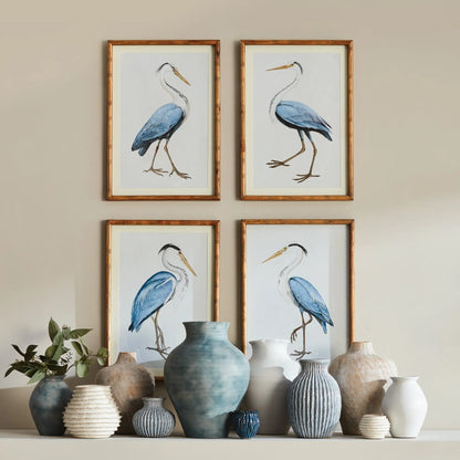 ELEGANT BLUE HERON PRINTS, SET OF 4 - view 2