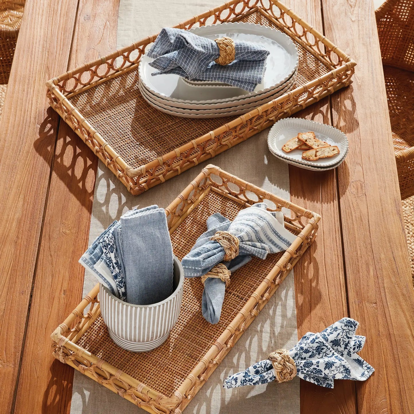 NINETTE RECTANGULAR TRAYS, SET OF 2 - view 2