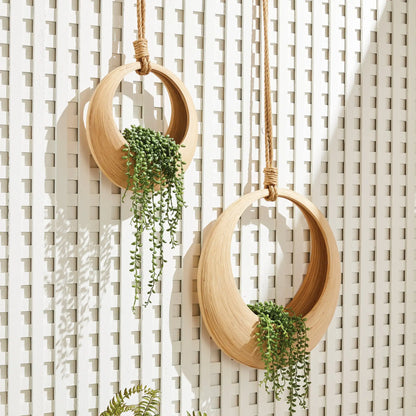 JAYLA BAMBOO HANGING BASKETS, SET OF 2 - view 2