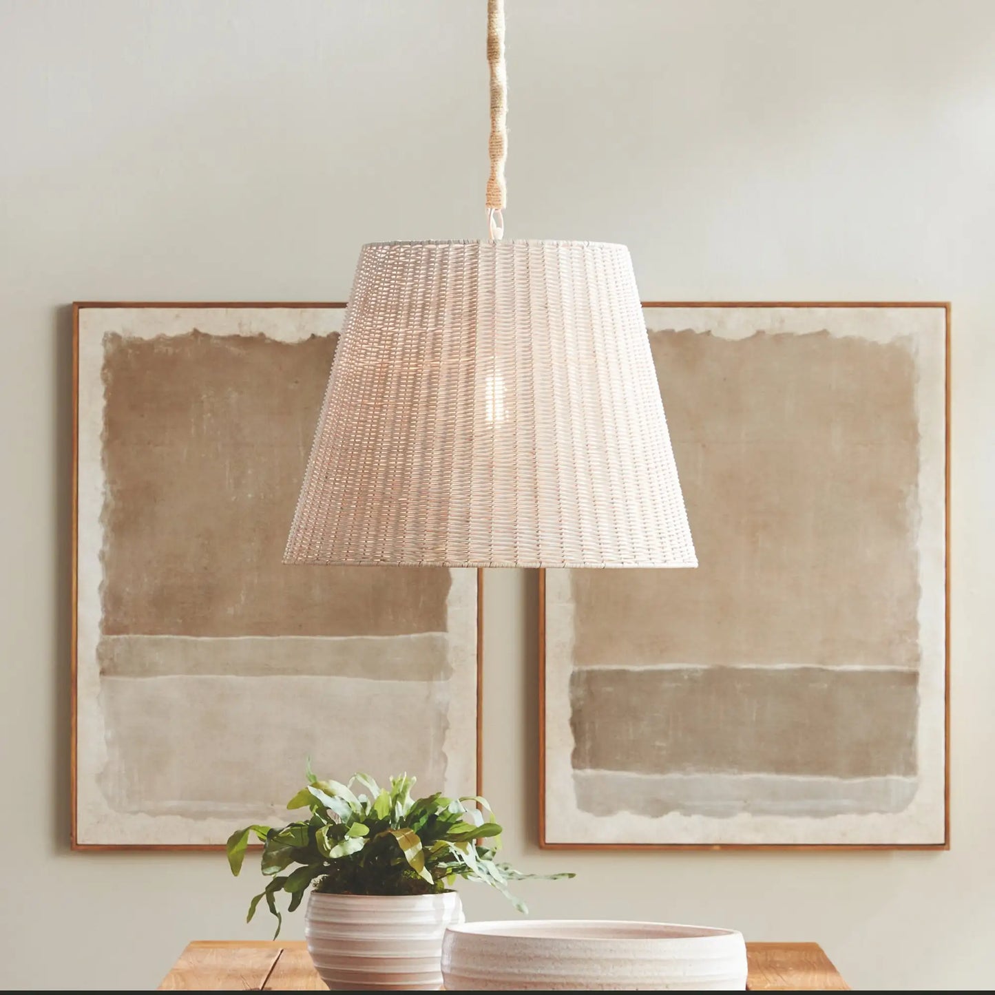 LINETTE RATTAN PENDANT LARGE - view 2