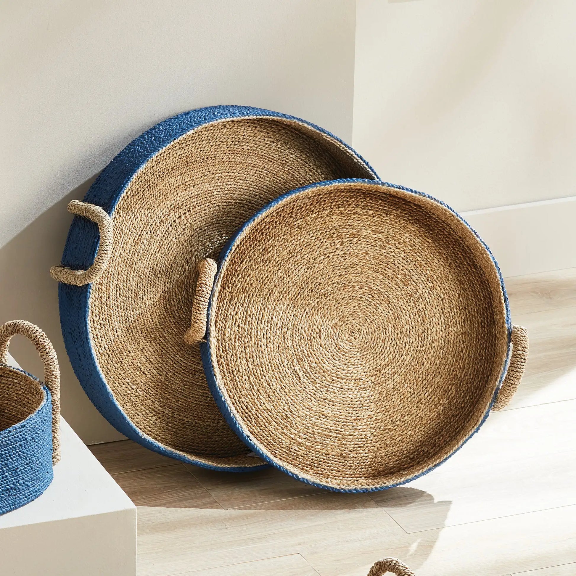 TIANA SEAGRASS ROUND BASKETS, SET OF 2 - view 2