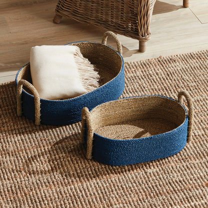 TIANA SEAGRASS SHORT OVAL BASKETS, SET OF 2 - view 2