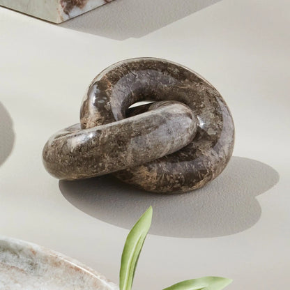 LINKED MARBLE RINGS SCULPTURE - view 2