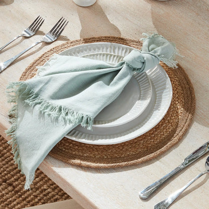 JUTE COIL ROUND PLACEMATS, SET OF 8 - view 2