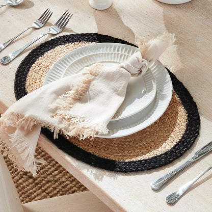 JUTE COIL OVAL PLACEMATS, SET OF 8 - view 2