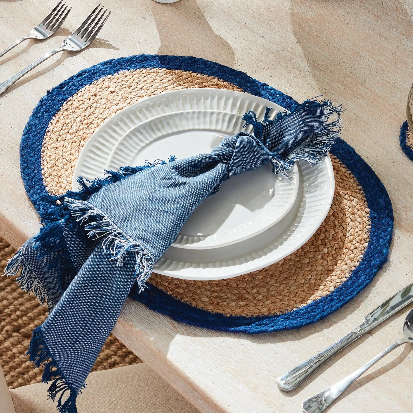 JUTE COIL OVAL PLACEMATS, SET OF 8 - view 2