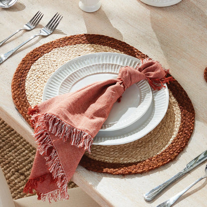JUTE COIL OVAL PLACEMATS, SET OF 8 - view 2